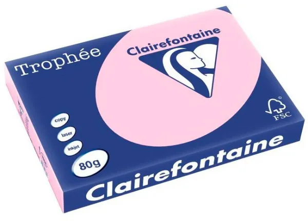 Q-connect Trophee copy paper A3 80g pastel pink 500 sheets