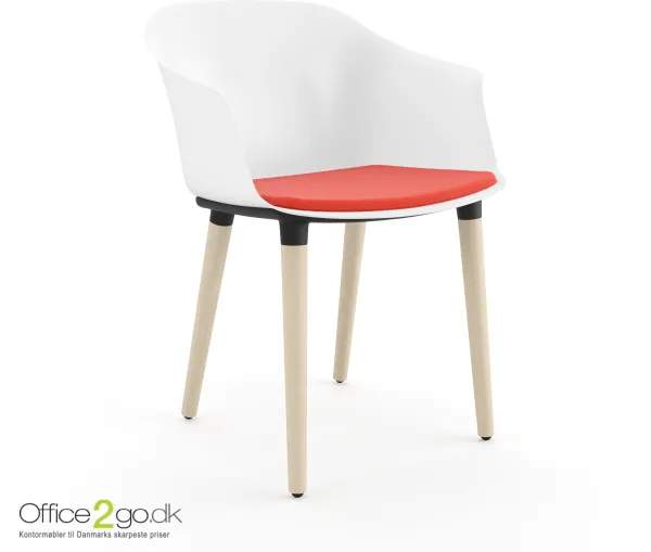 Polytone C chair - Ash legs - seat upholstery